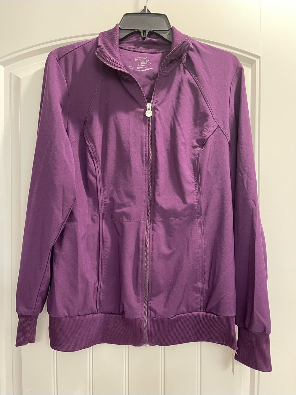 CHEROKEE Infinity Women’s Athletic PurpleJacket Full Zip Long Sleeve Size M